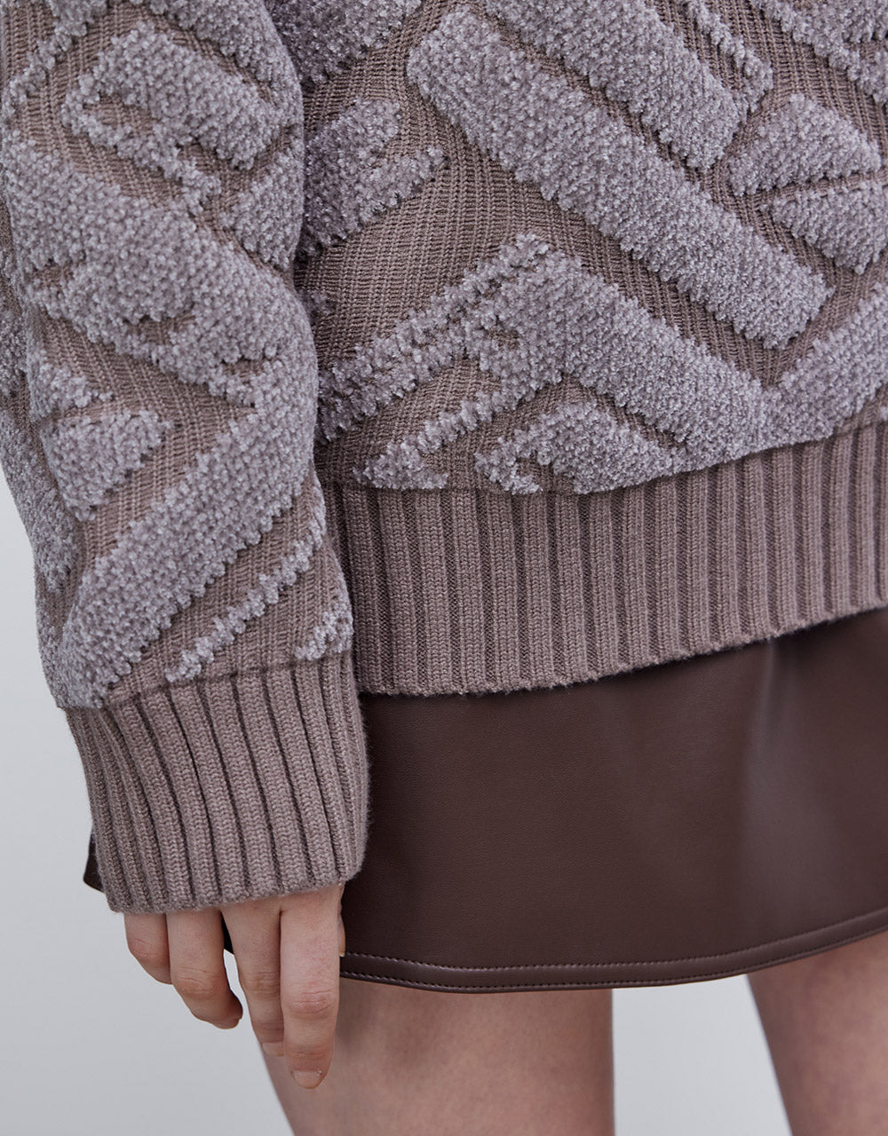 Faux Leather Wrapped Skirt