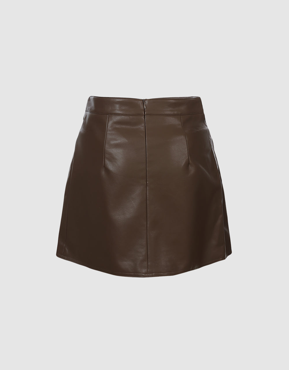 Faux Leather Wrapped Skirt