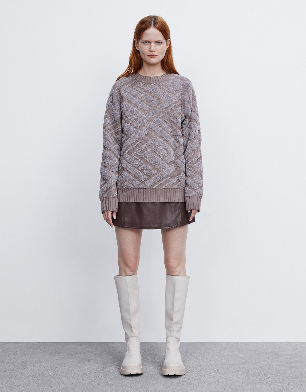 Faux Leather Wrapped Skirt