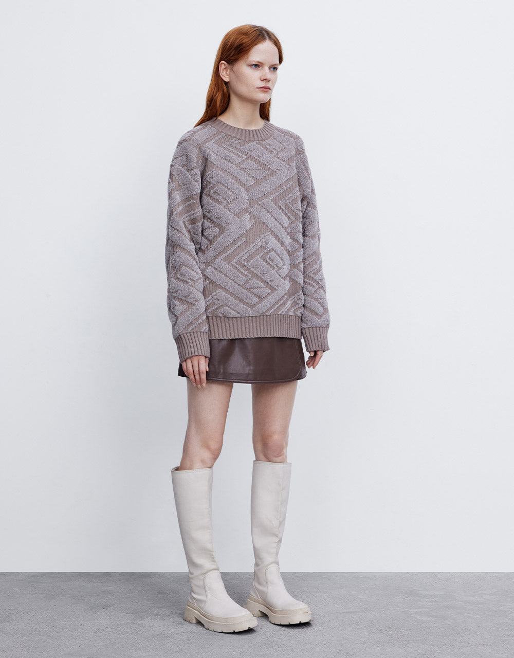 Faux Leather Wrapped Skirt