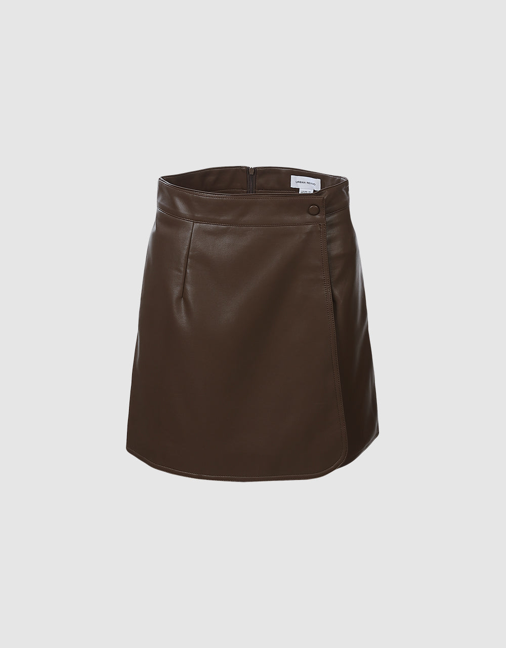 Faux Leather Wrapped Skirt