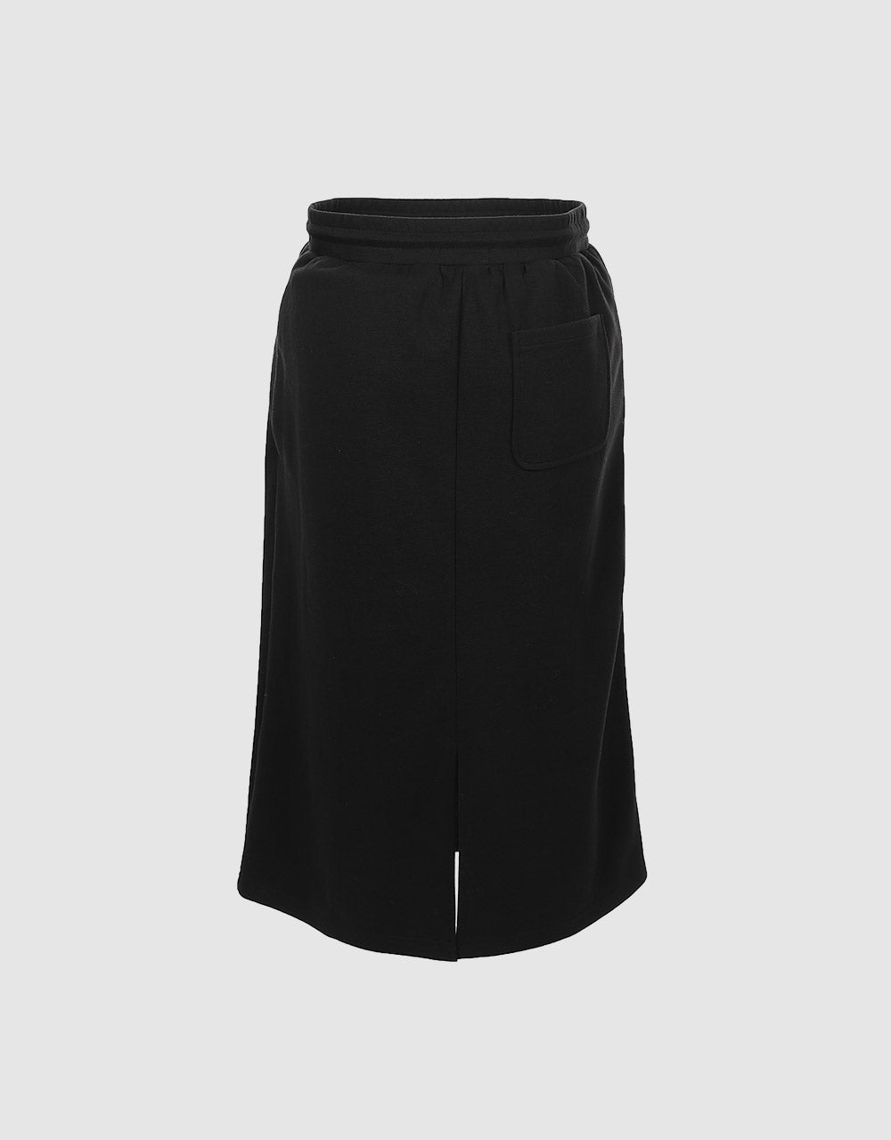 Elastic Waist Midi Skirt