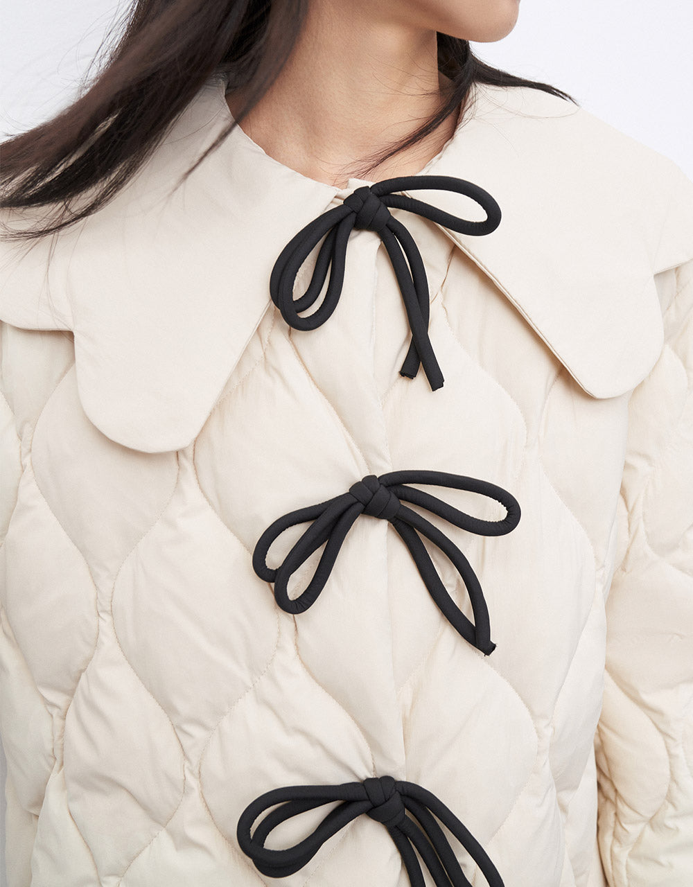 Bow Detail Down Jacket