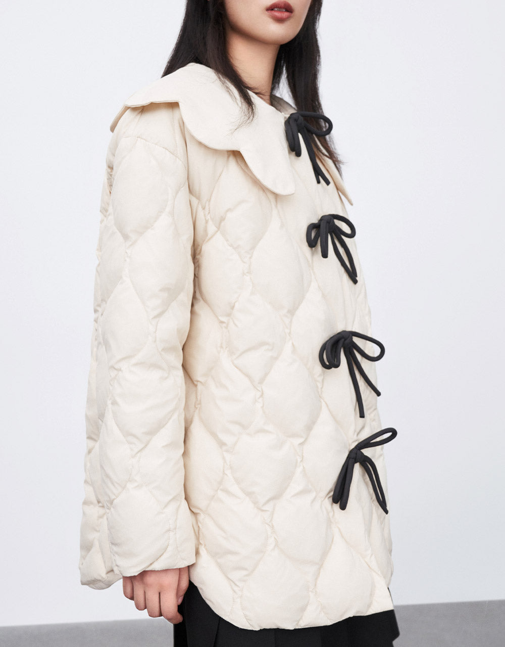 Bow Detail Down Jacket