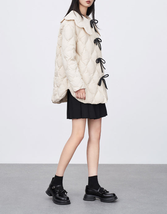 Bow Detail Down Jacket