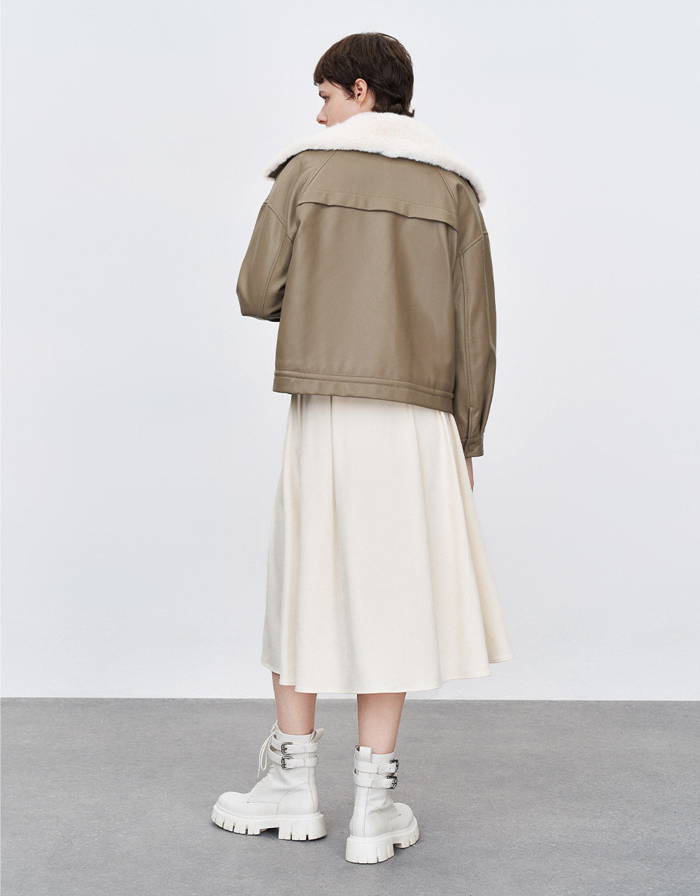 Pleated Midi Skirt