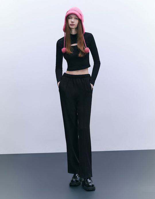 Stitch Detail Straight Pants