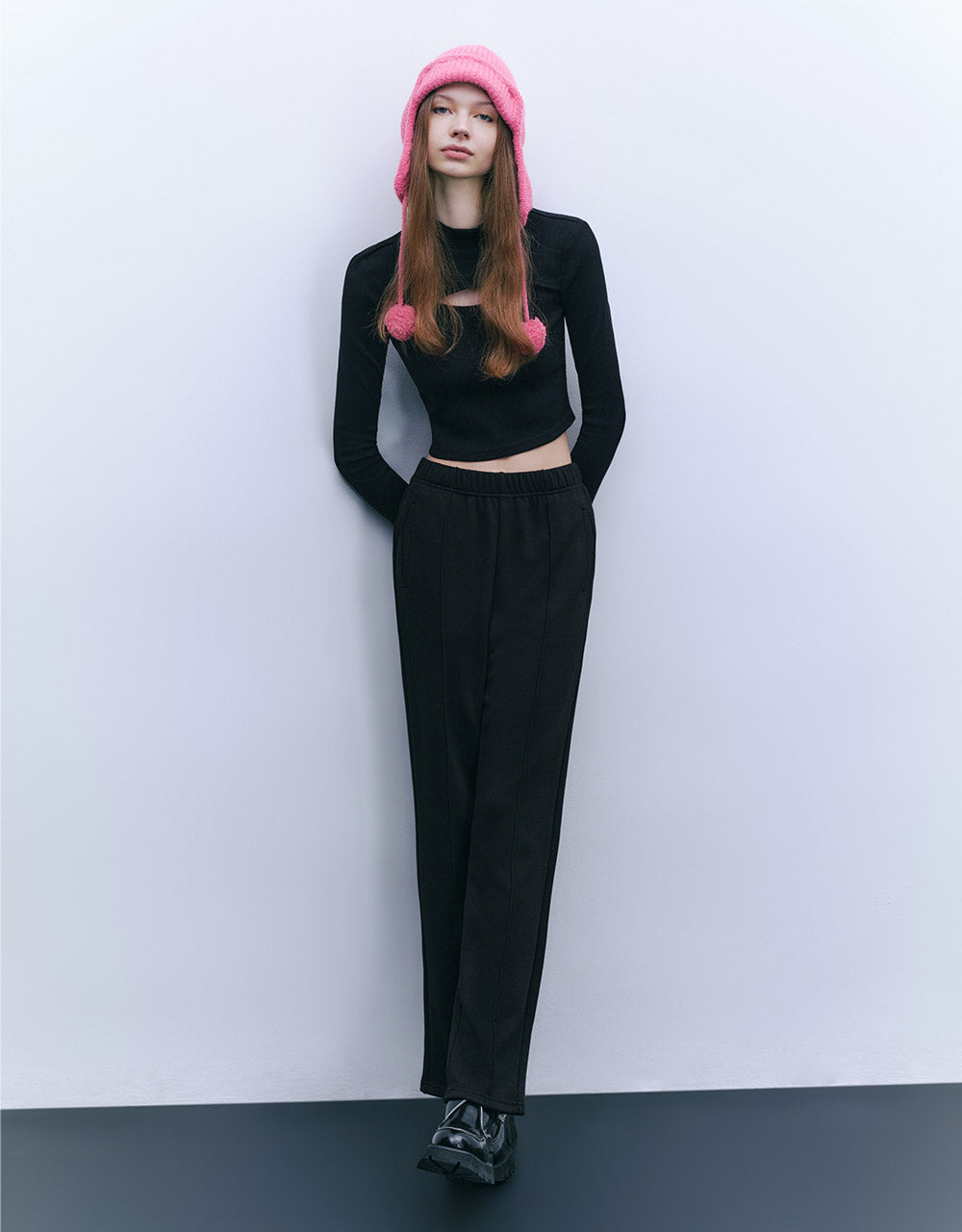 Stitch Detail Straight Pants