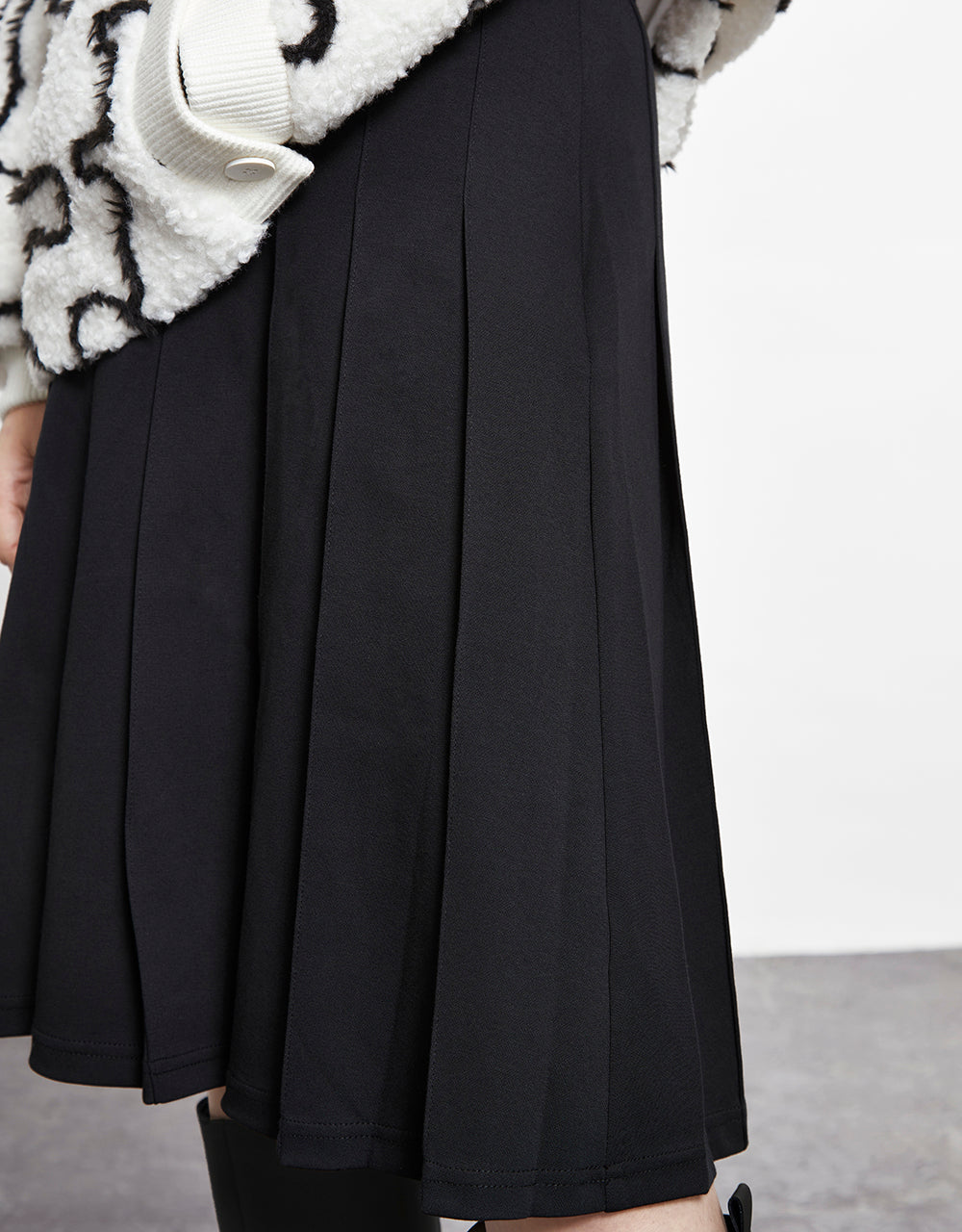 Pleated Midi Skirt