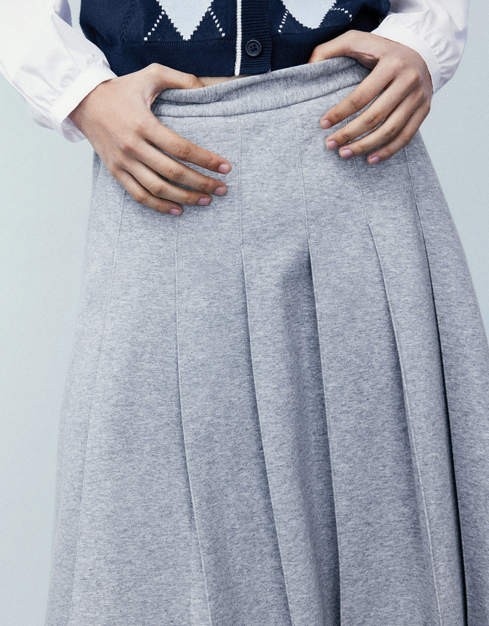 Pleated Midi Skirt