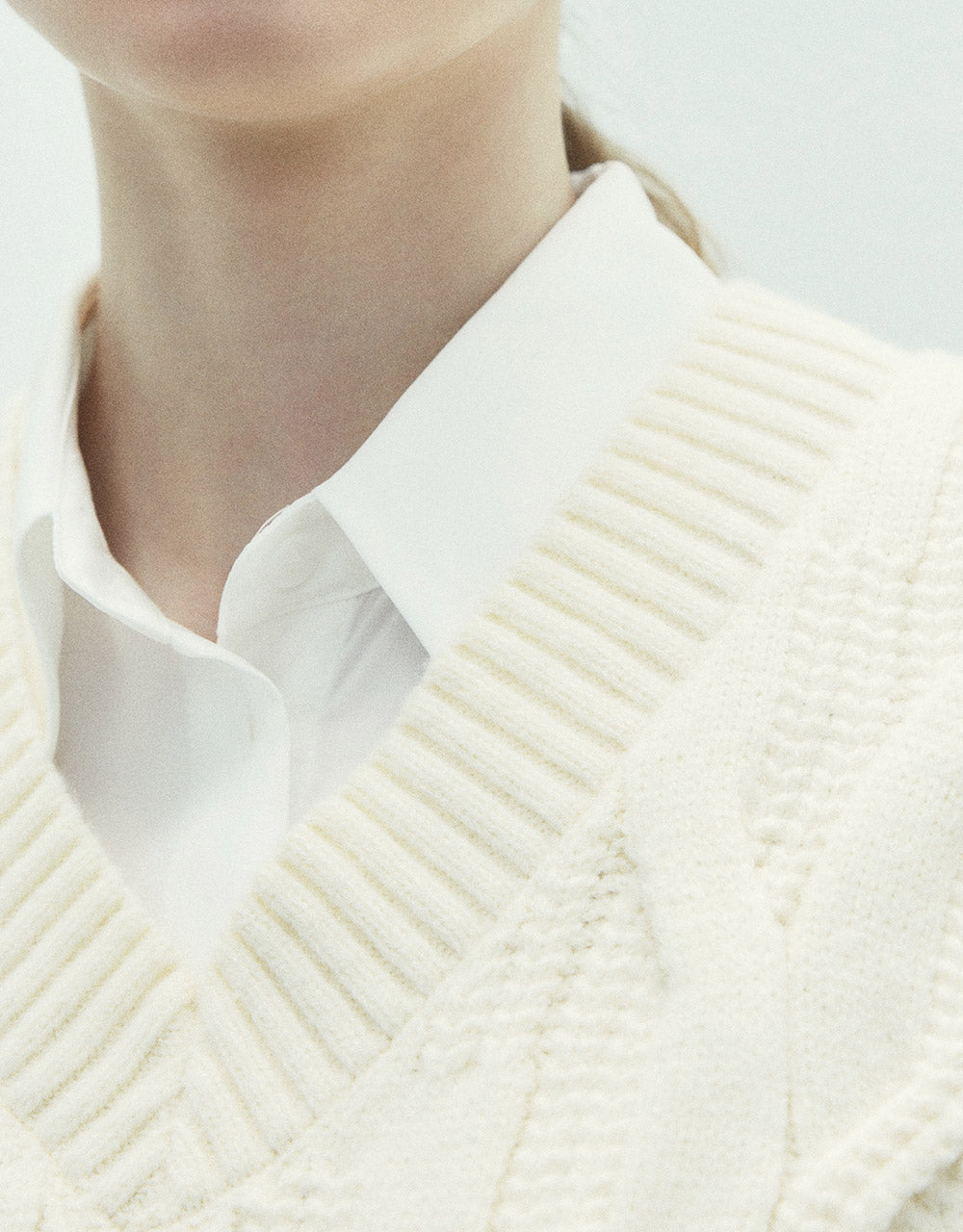 Cable Knit Sweater Vest