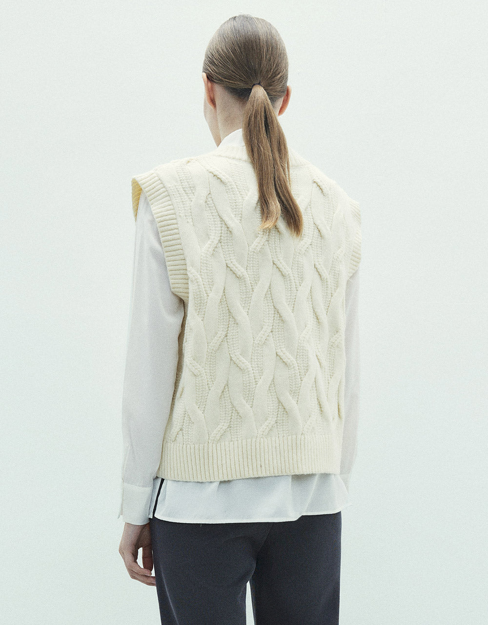Cable Knit Sweater Vest