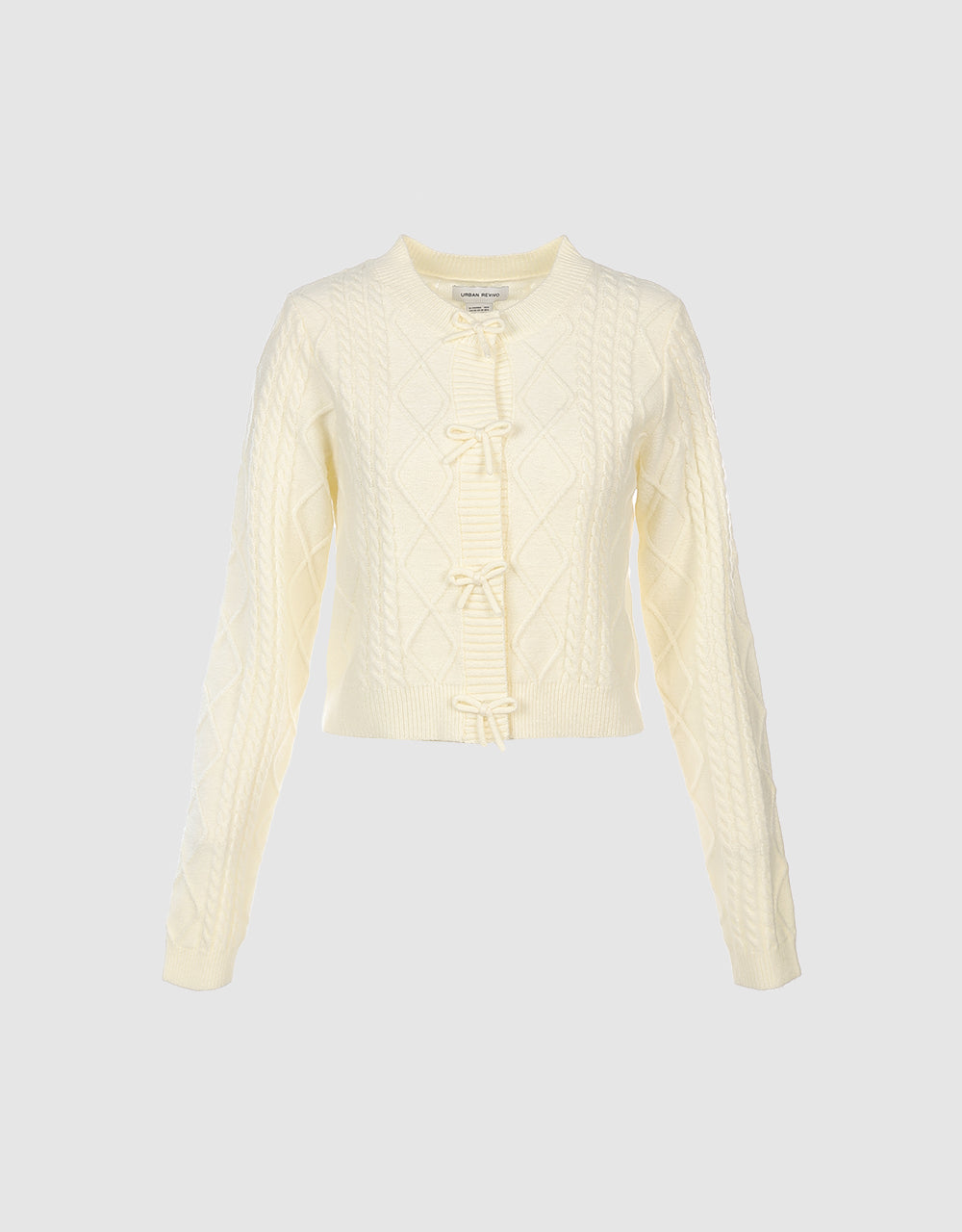 Bow Detail Cropped Cardigan