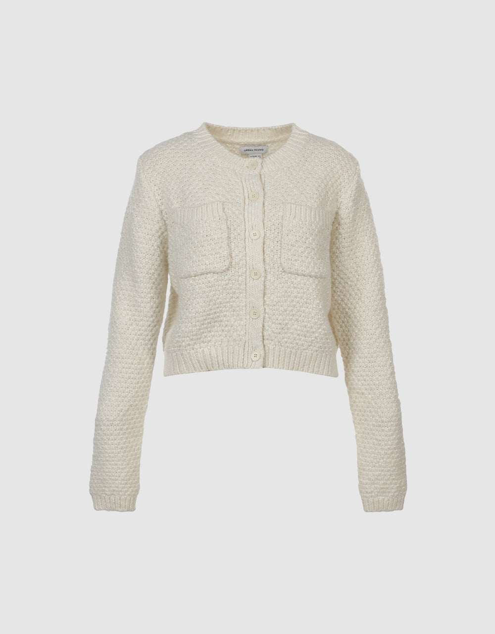 Patch Pocket Cropped Cardigan