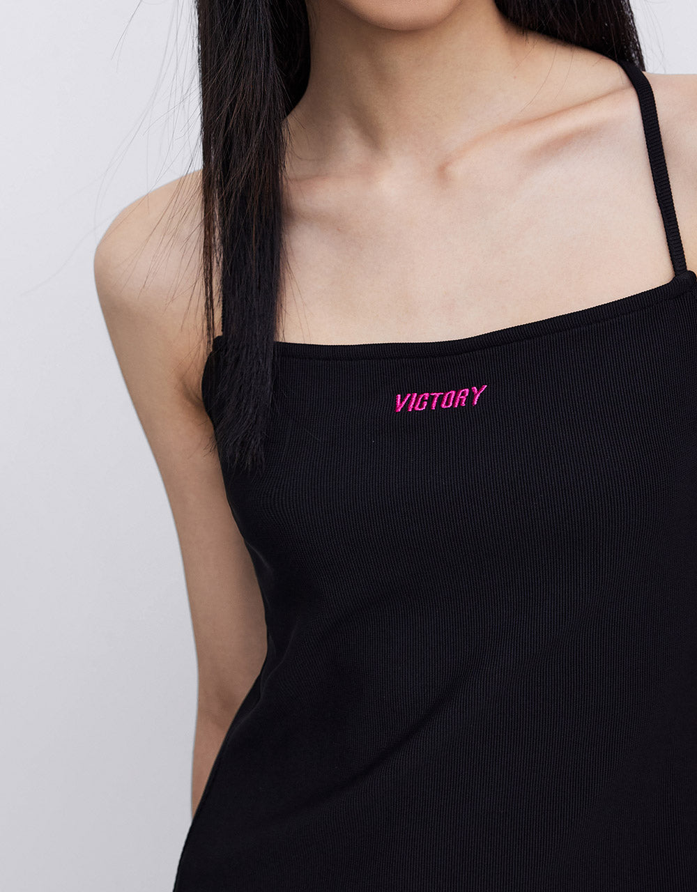 Letter Detail Cami Jersey Dress
