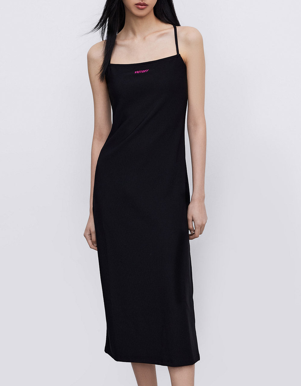 Letter Detail Cami Jersey Dress