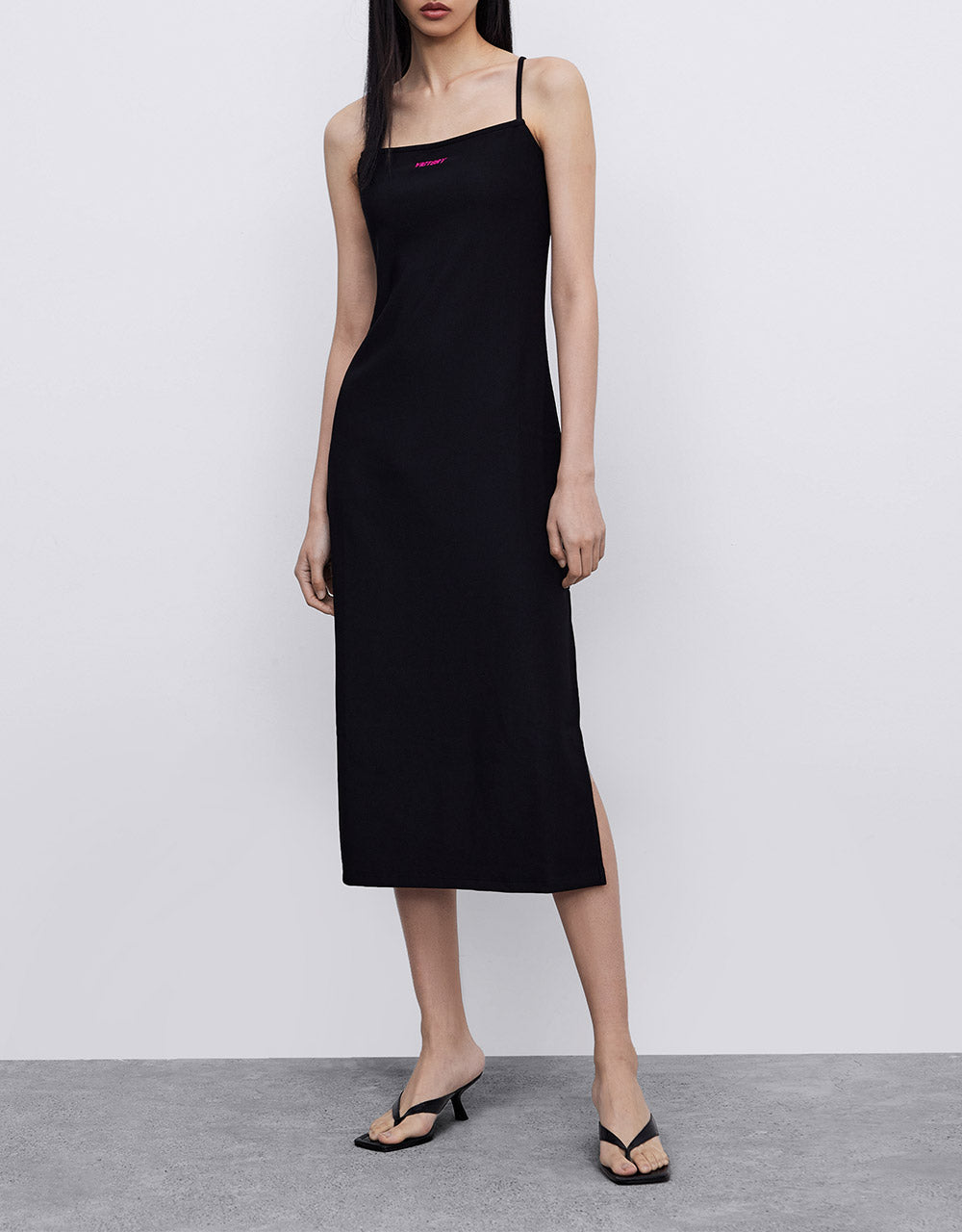 Letter Detail Cami Jersey Dress