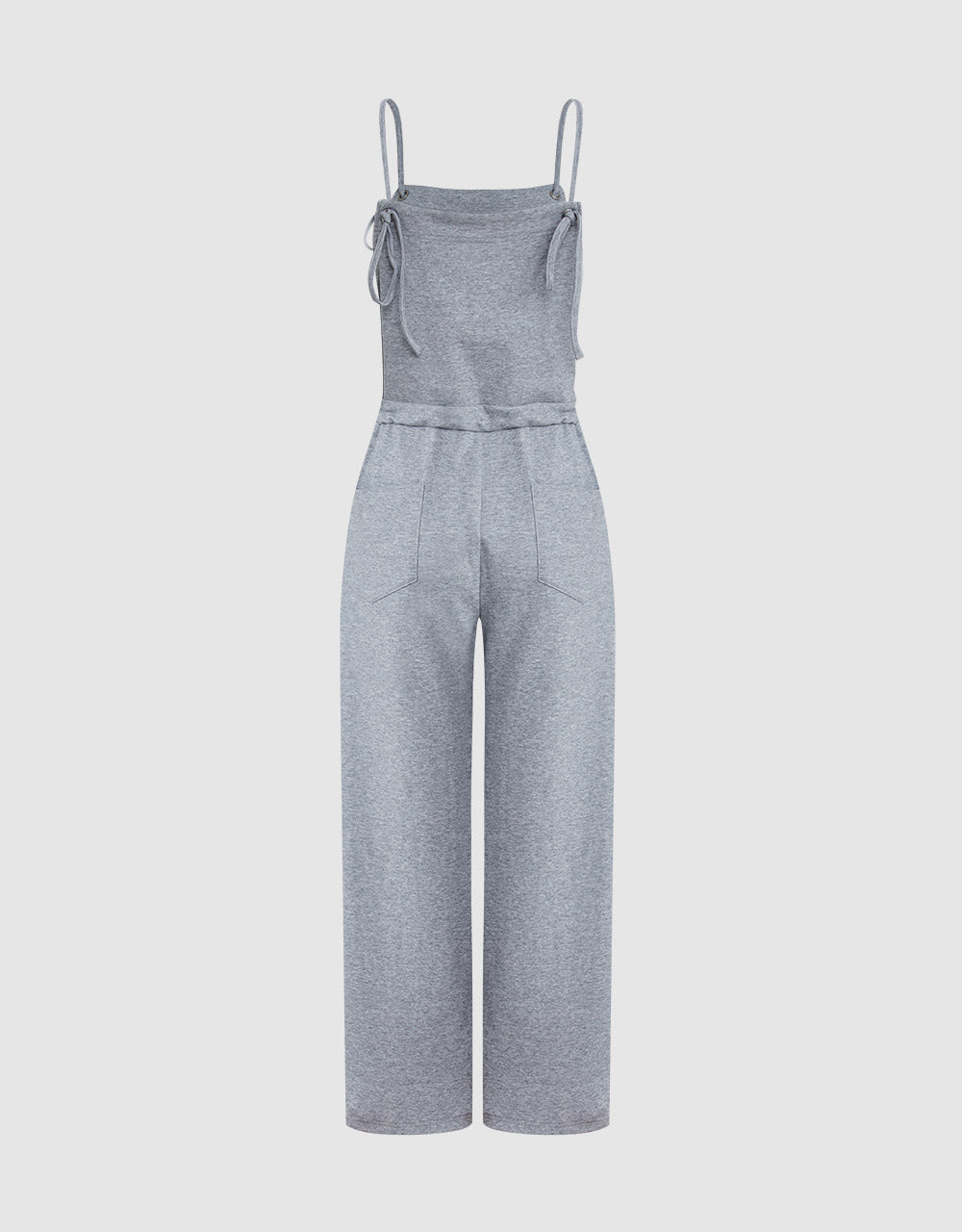 Sleeveless Letter Print Kangaroo Pocket Jumpsuit