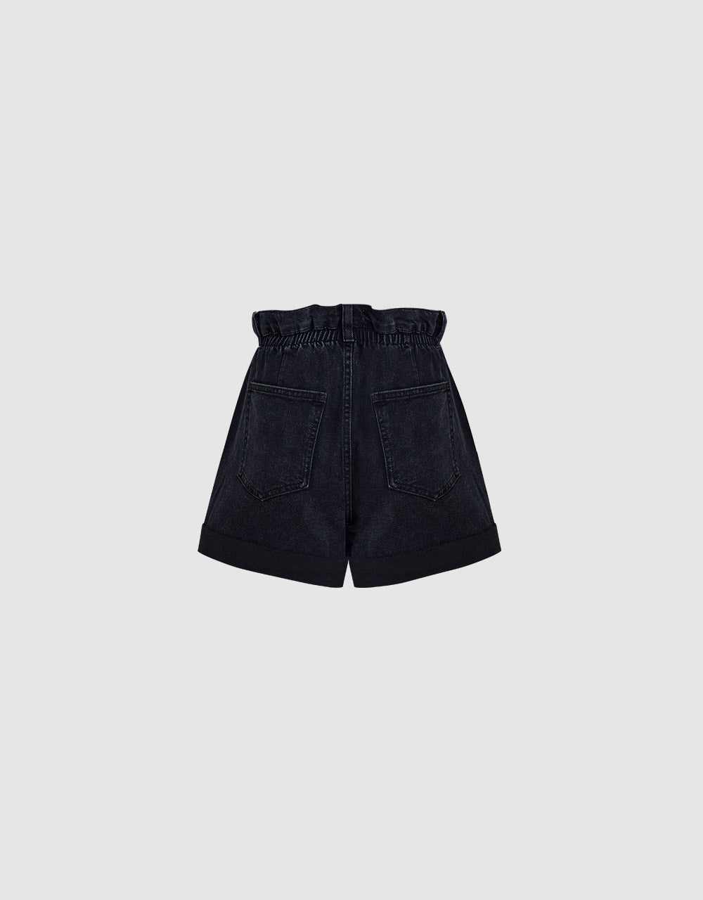 Paperbag Waist Denim Shorts