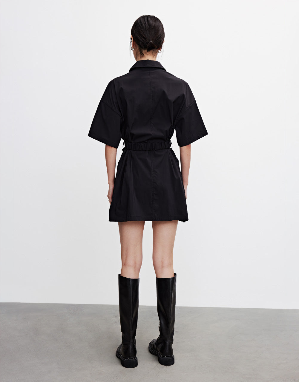 Pockets Detail Dress With Belt