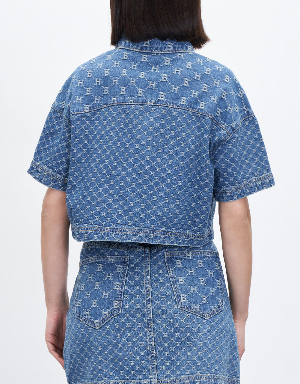 Patchwork Monogram Denim Shirt