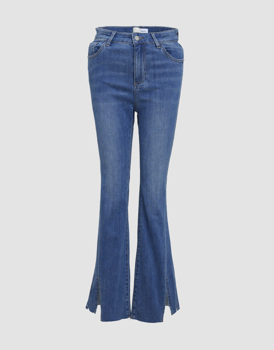 Split Flared Jeans