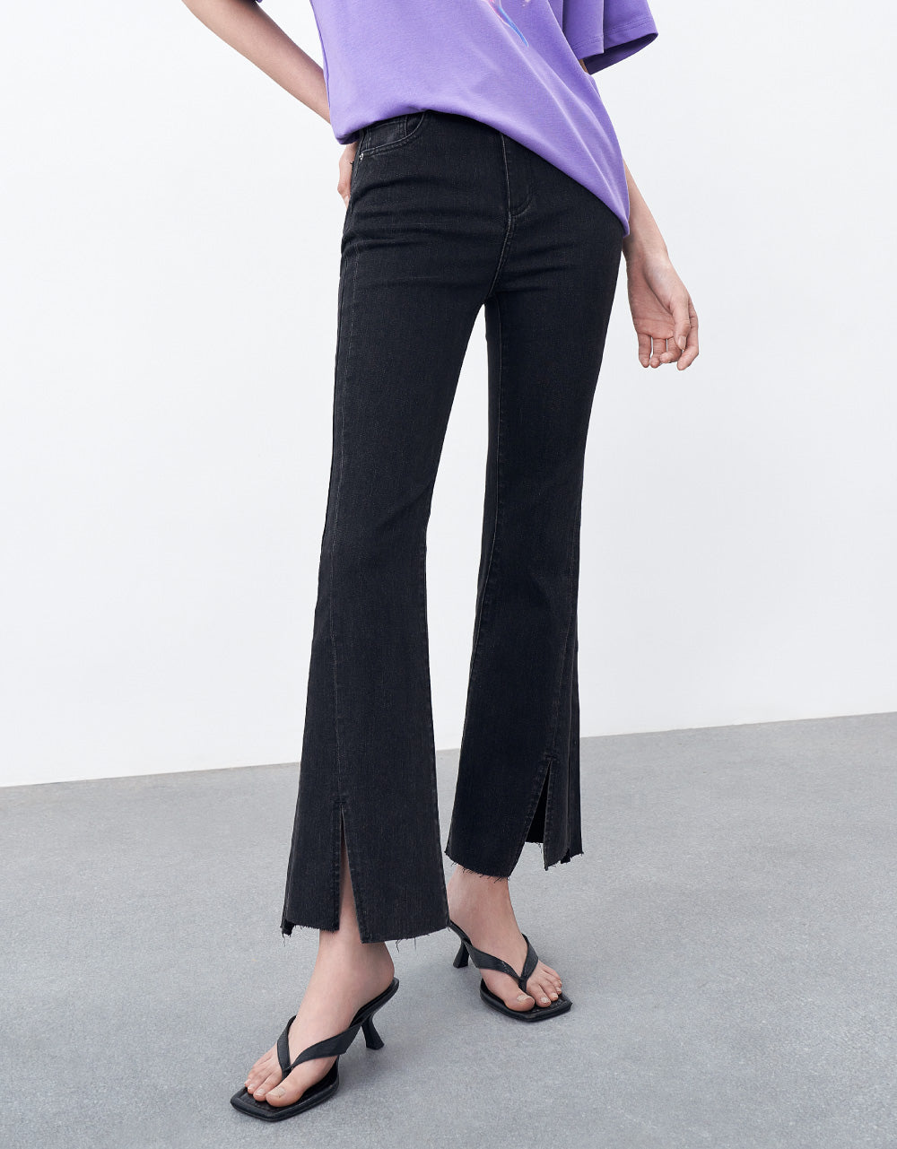 Split Flared Jeans