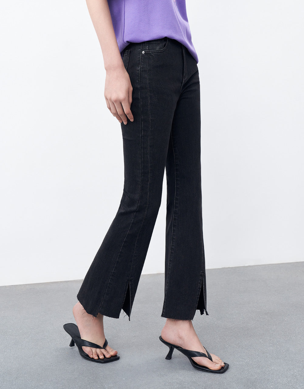 Split Flared Jeans