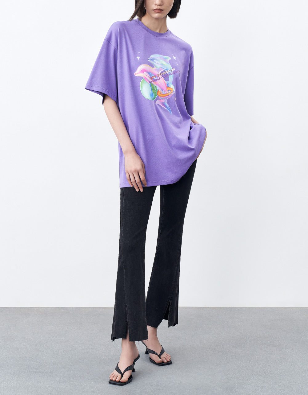 Split Flared Jeans