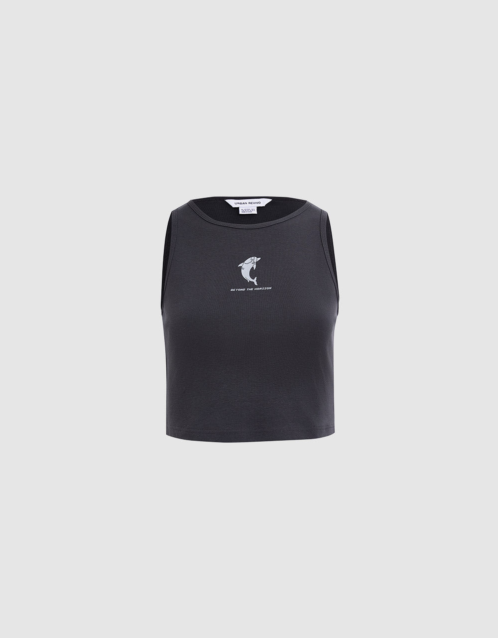 Dolphin Print Cropped Top