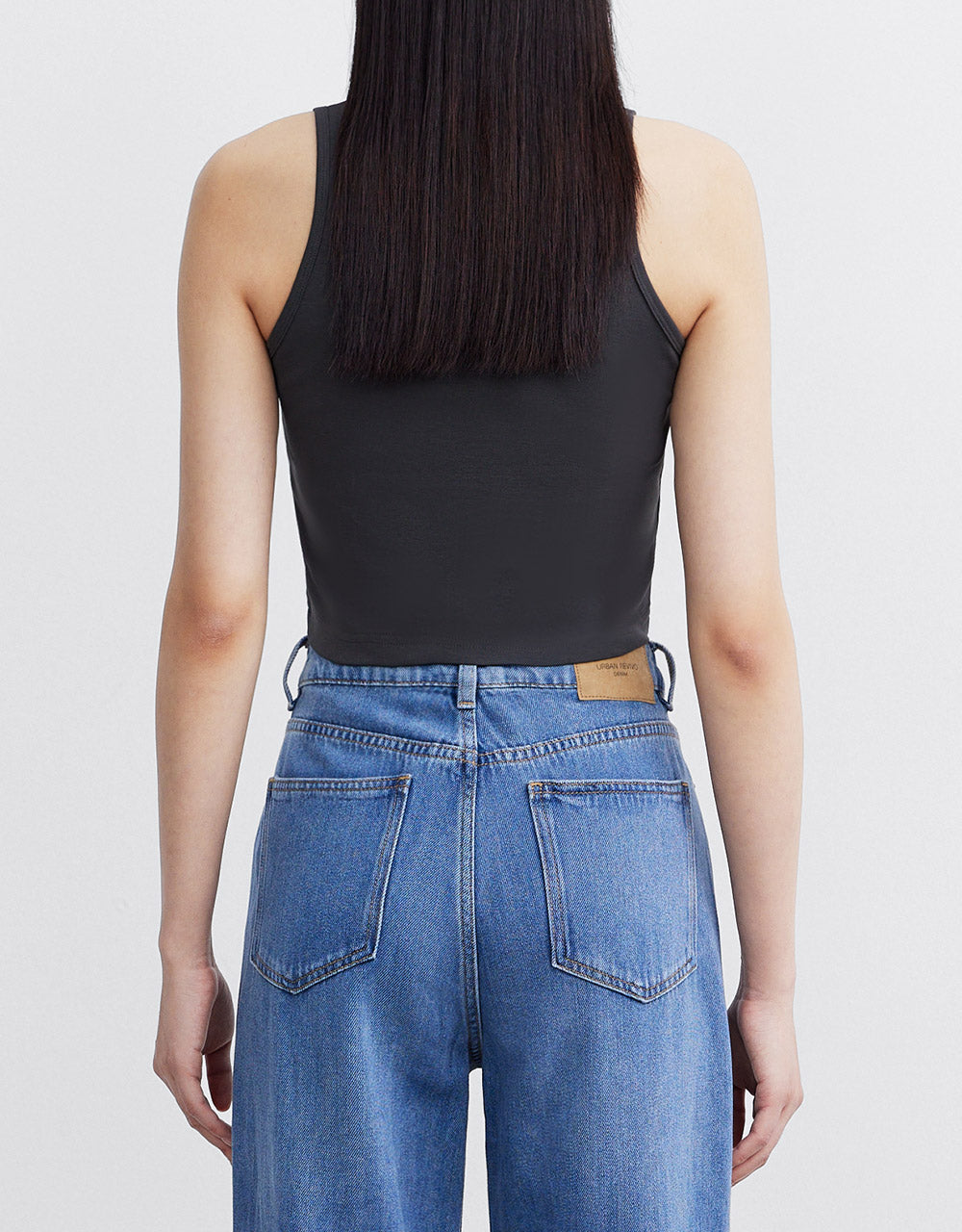 Dolphin Print Cropped Top