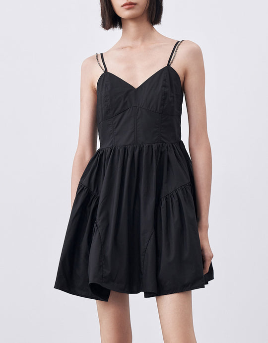 Cotton Dress With Chain Straps