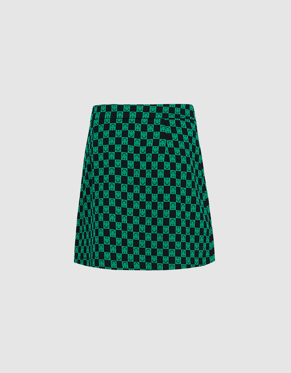 Smiley Checkered Skirt