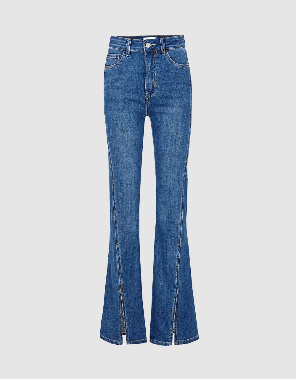 Slit Hem Flare Jeans