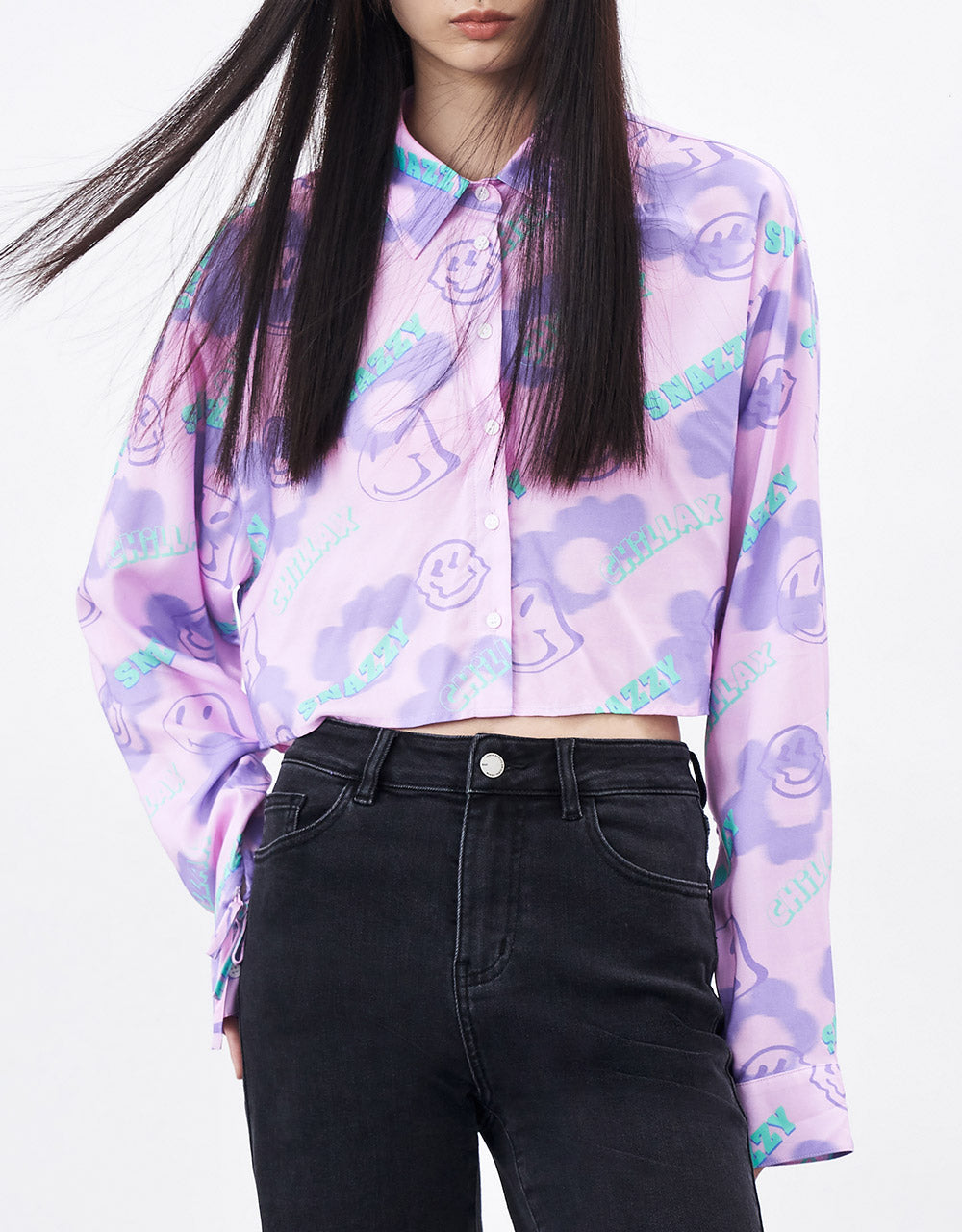 Printed Crop Shirt