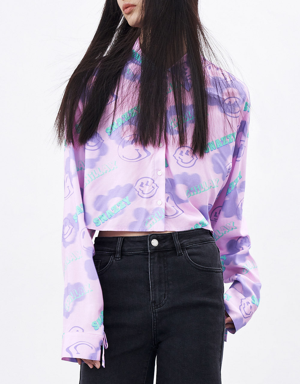 Printed Crop Shirt