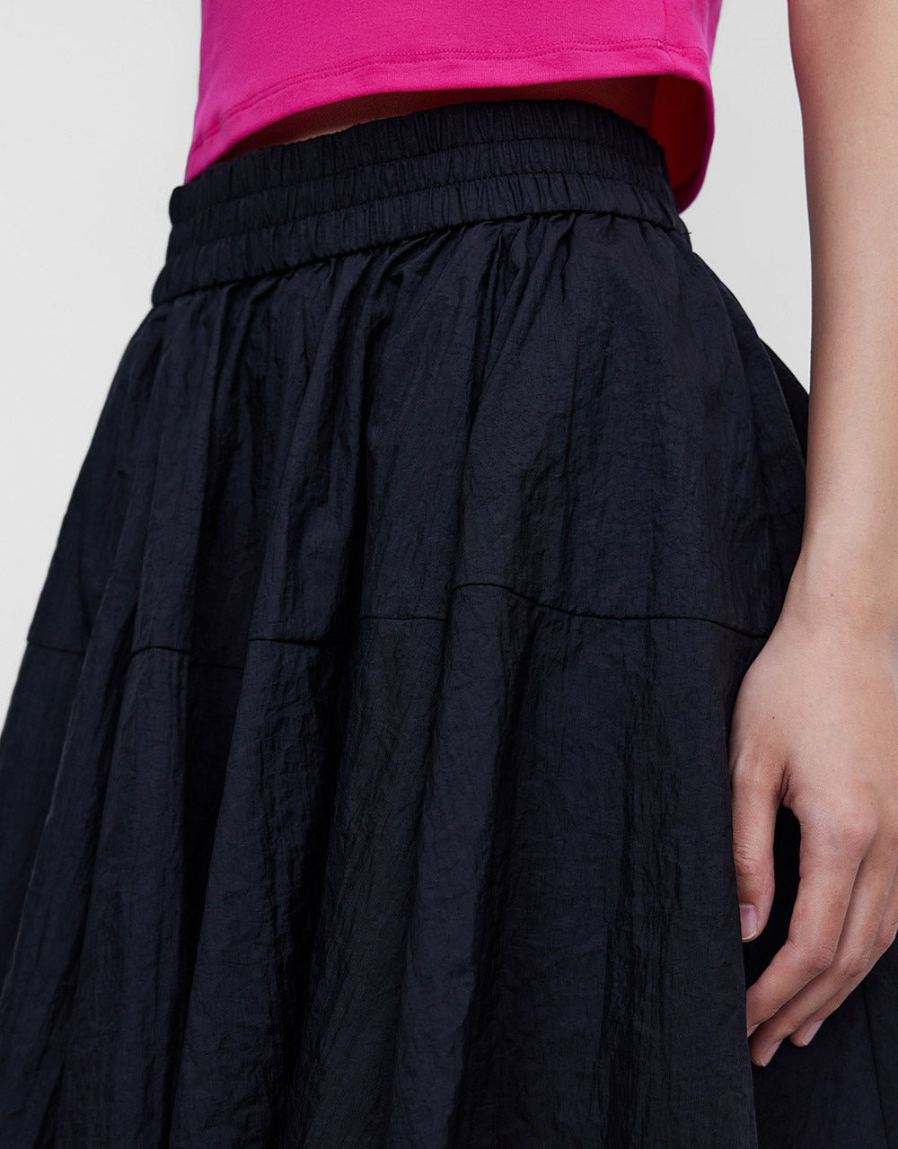 Elastic Waist Mini Skirt