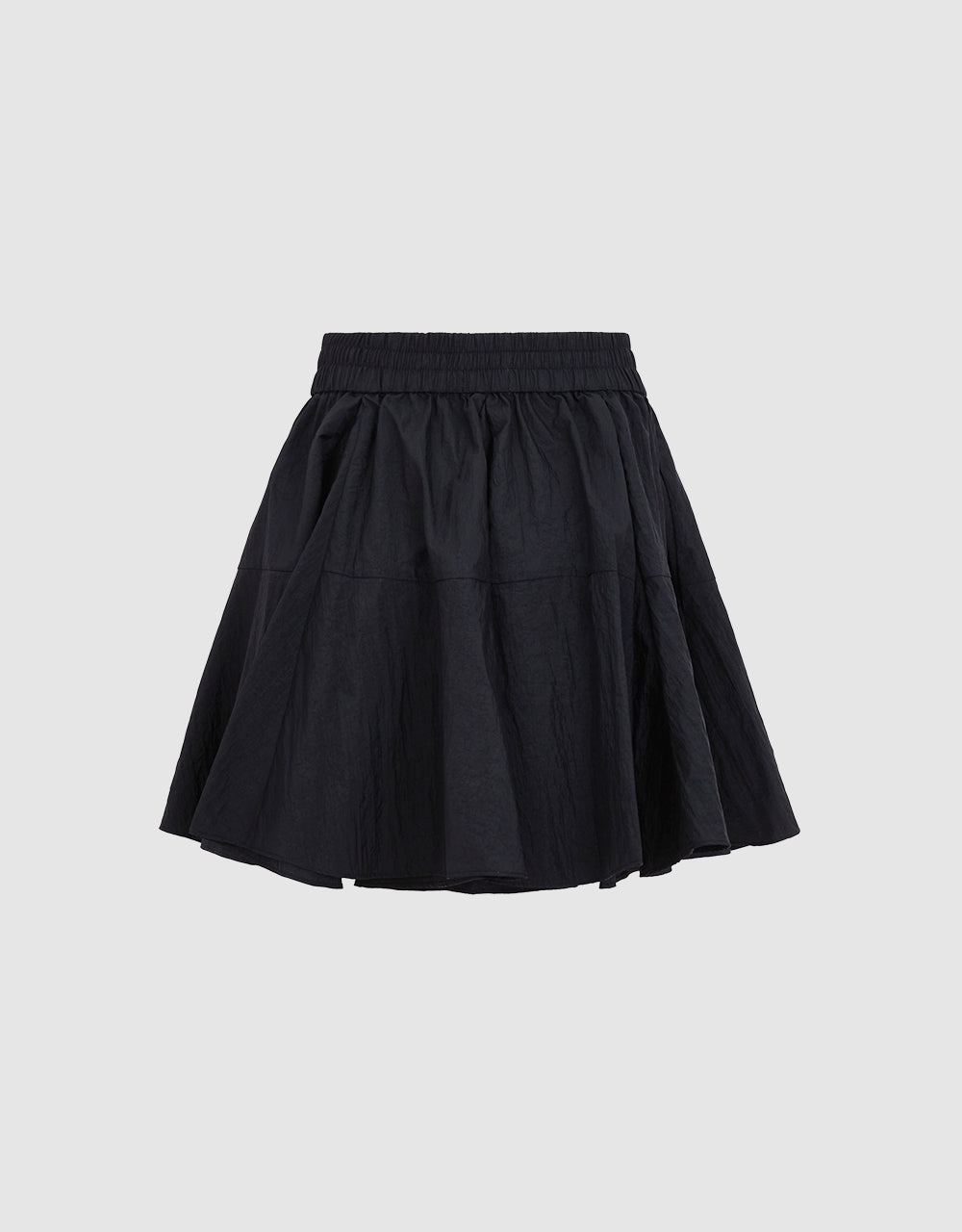 Elastic Waist Mini Skirt