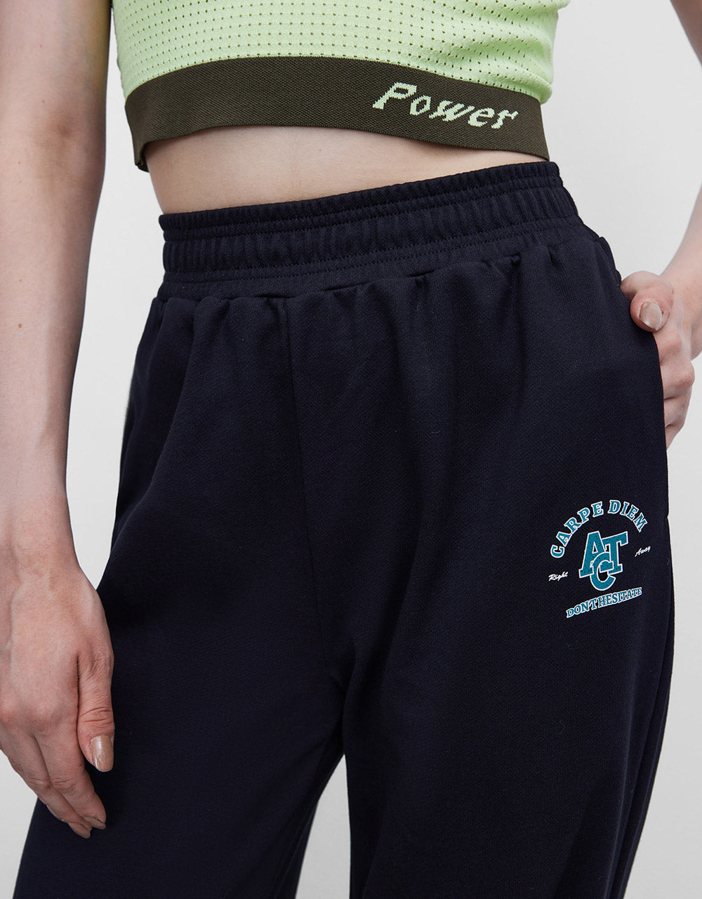 Elastic Waist Cotton Jogger Pants