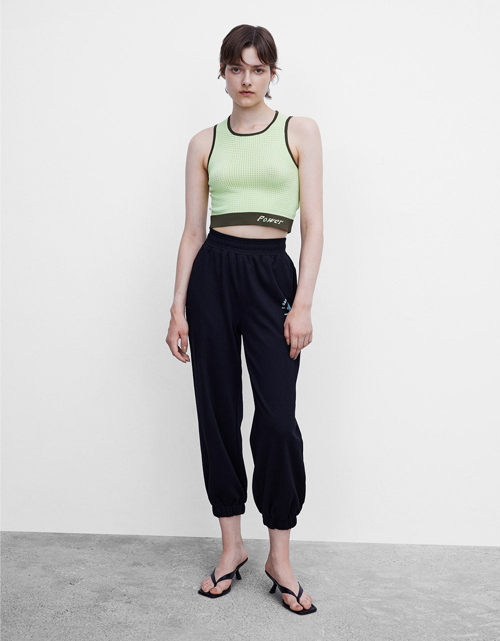 Elastic Waist Cotton Jogger Pants