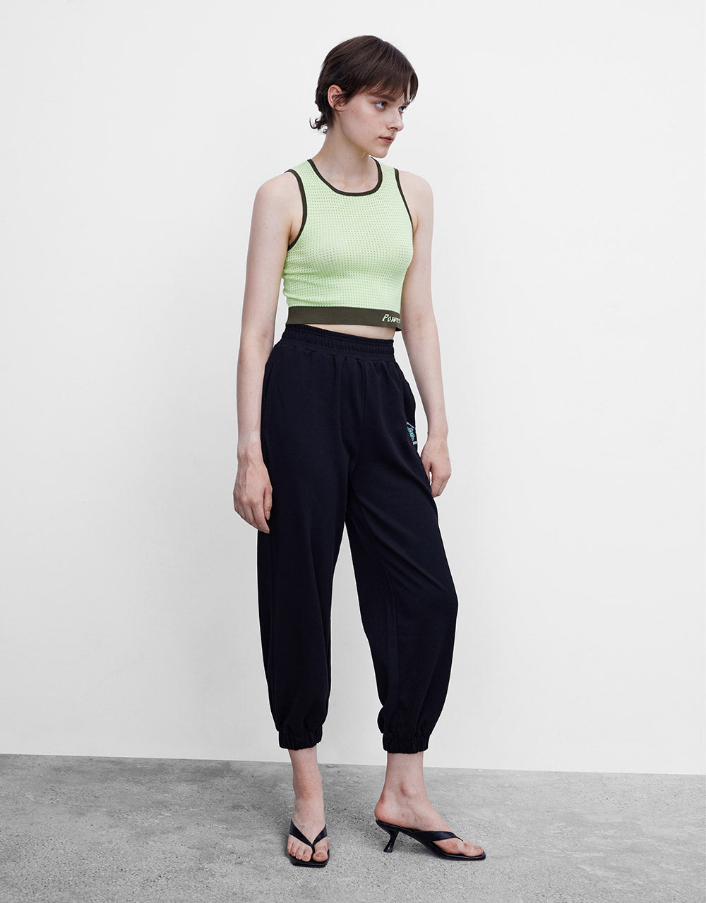 Elastic Waist Cotton Jogger Pants