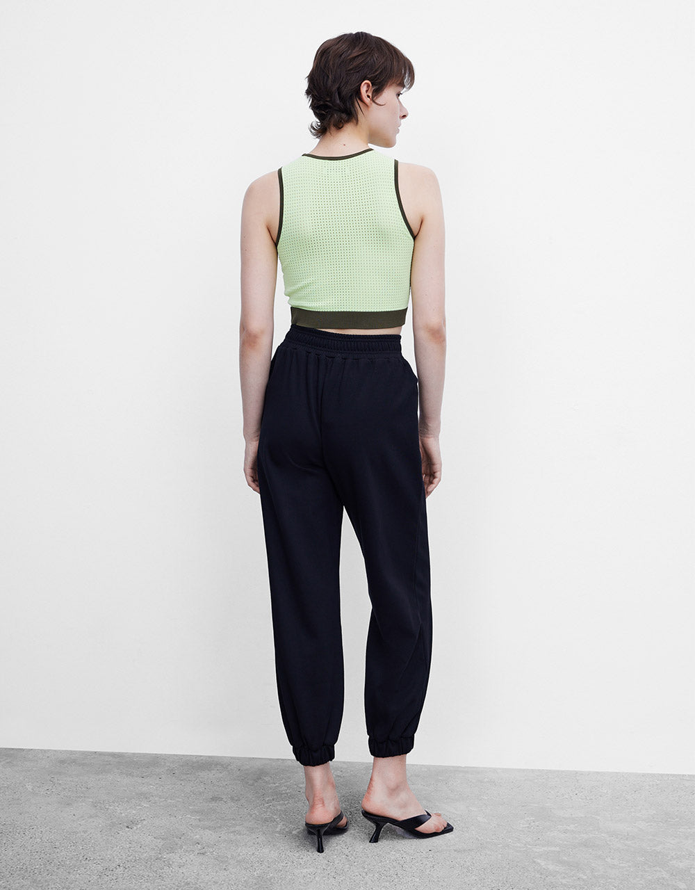 Elastic Waist Cotton Jogger Pants