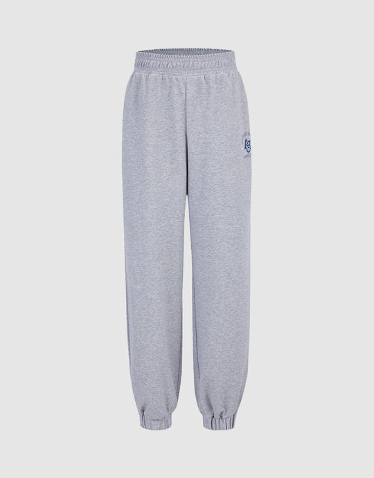 Elastic Waist Cotton Jogger Pants