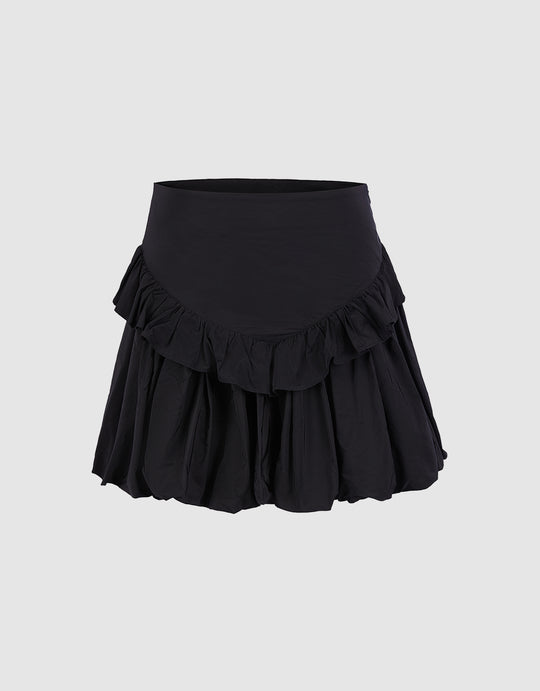 Ruffled Ruched Skirt