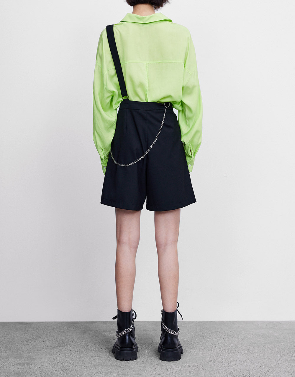 Belted Shorts With Chain