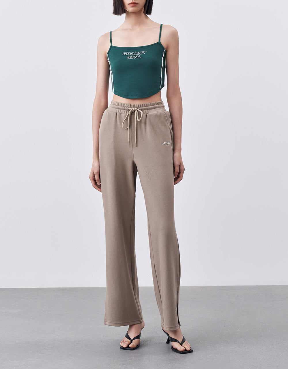 Elastic Waist Printed Pants