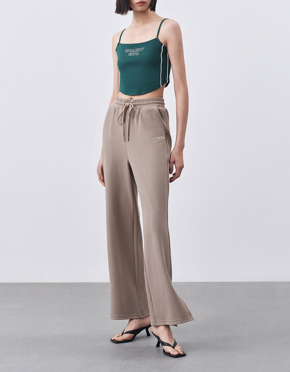 Elastic Waist Printed Pants