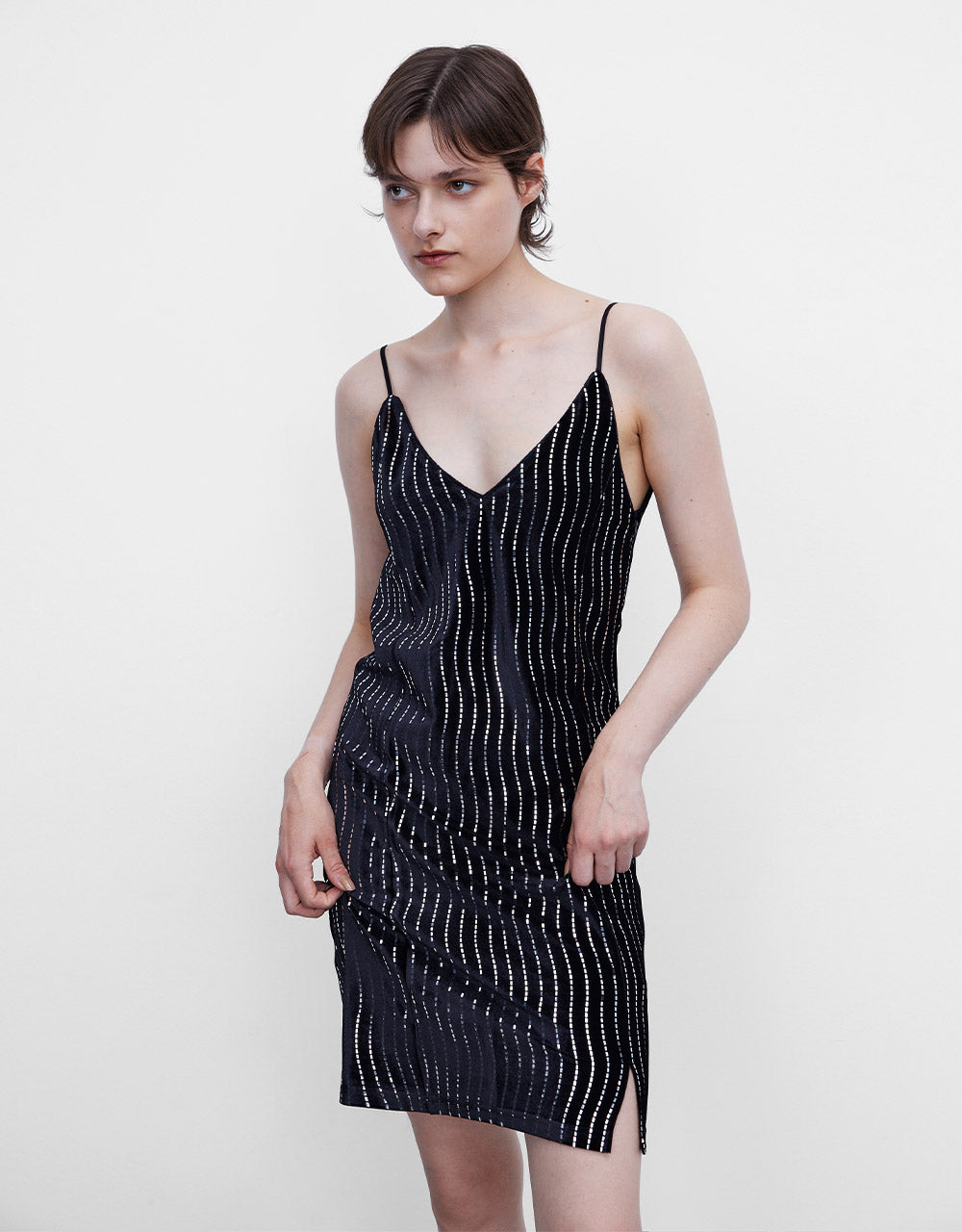 Striped Sequin Dress