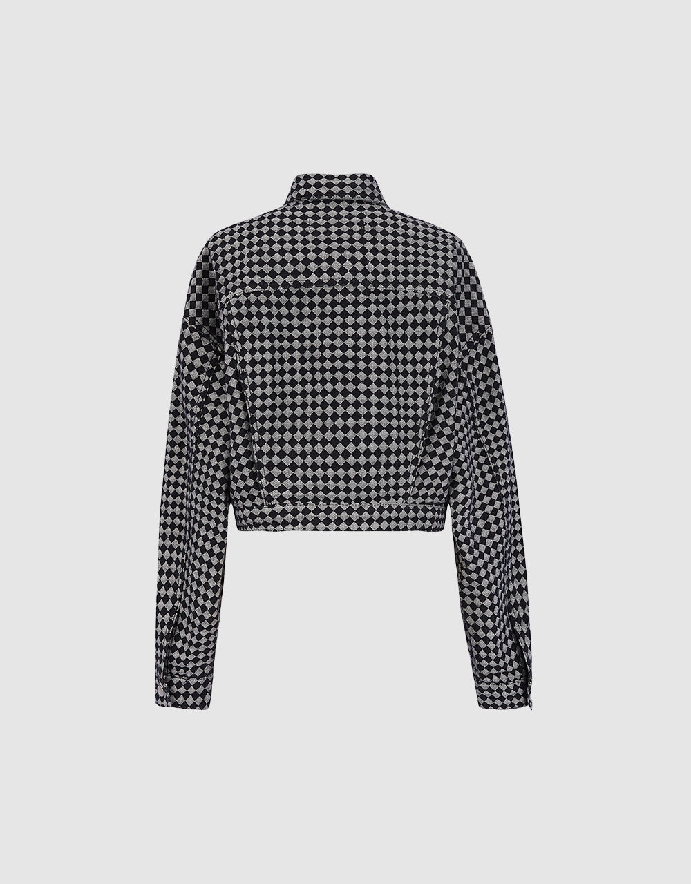 Checkered Denim Jacket
