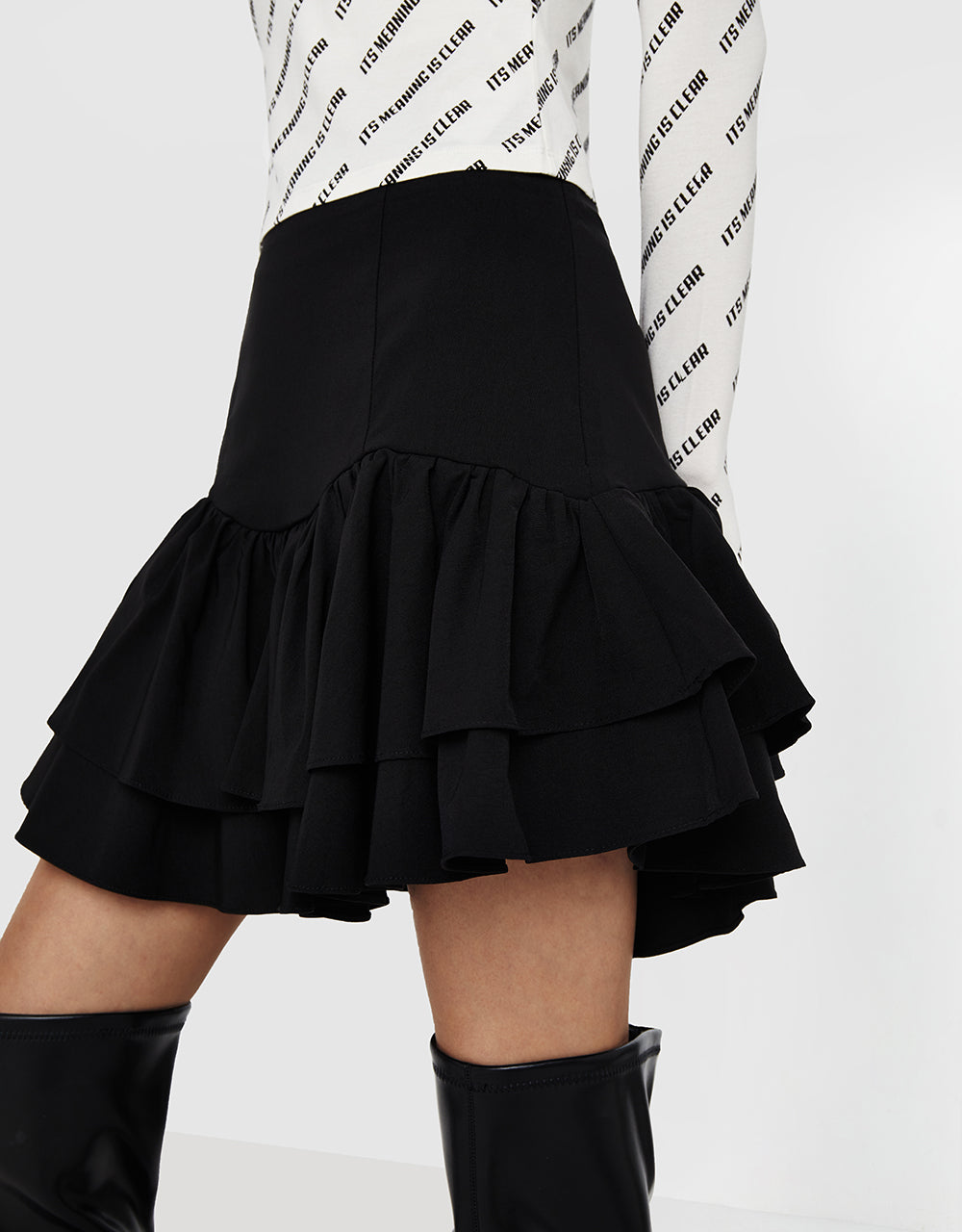 Ruffled Mini Skirt